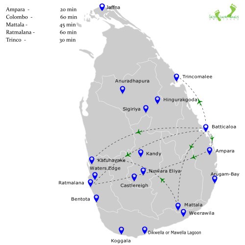 domestic flights from Batticaloa