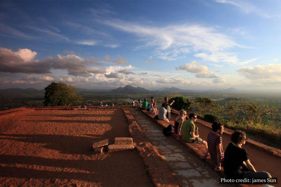 Sunset Sigiriya UNESCO Rock Fortress Sri Lanka