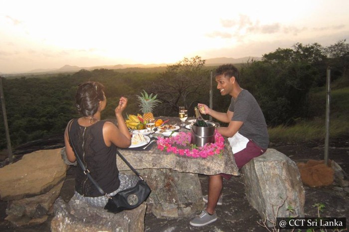 High tea on a rock in Dambulla