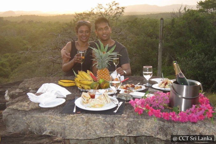 High tea on a rock in Dambulla